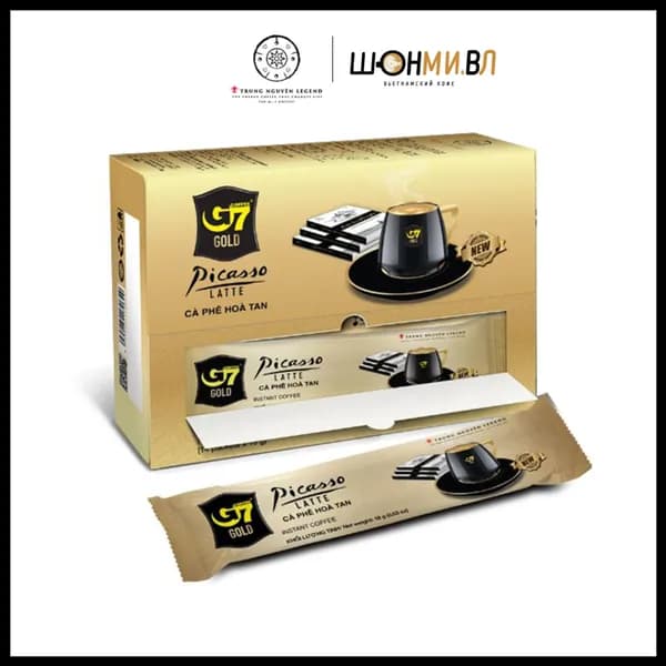 Растворимый кофе Trung Nguyen G7 3в1 Gold Picasso Latte по 18г (14 стик)
