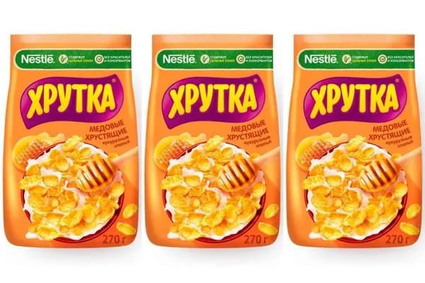Хрутка Готовый завтрак Медовые хлопья 270 г, 3 уп
