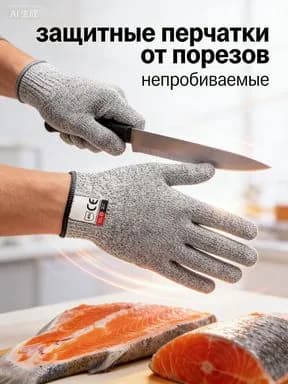 Защитные перчатки от порезов HPPE для пожилых людей и дома; перчатки для безопасной нарезки продуктов и работы в саду, подарок родителям для защиты рук, 1 пара