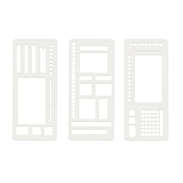 Набор трафаретов для ежедневника, 3 шт., для планирования, праздничных открыток, рисования