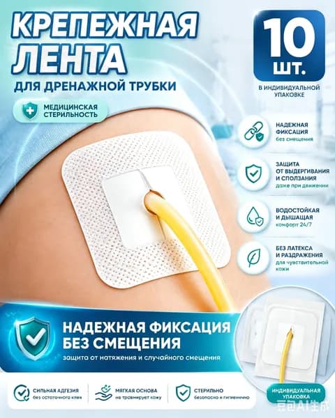 фиксированные наклейки для медицинских отводящих трубок и дренажных трубок 10 шт23