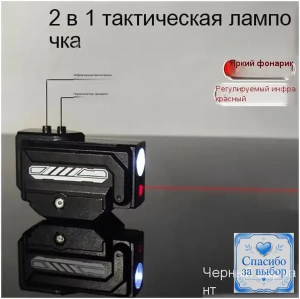 Премиумкорпус из пластика, нижнее крепление под GLOCK, оснащенный лазерным указателем ЛЦУ и тактическим освещением 2в1 от Fengnu, считается качественным бестселлером.