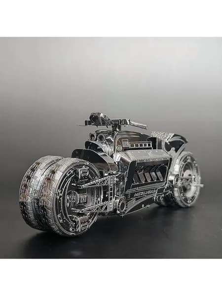 Металлическая сборная модель научно-фантастического мотоцикла, 3D-пазл из металла для самостоятельной сборки, антистресс для взрослых, креативный подарок