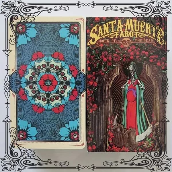 Популярный оракул Таро Святой Смерти Santa Muerte, 78 миниатюрных карт, выпущенных издательством АввалонЛо Скарабео, является качественным премиумнабором.