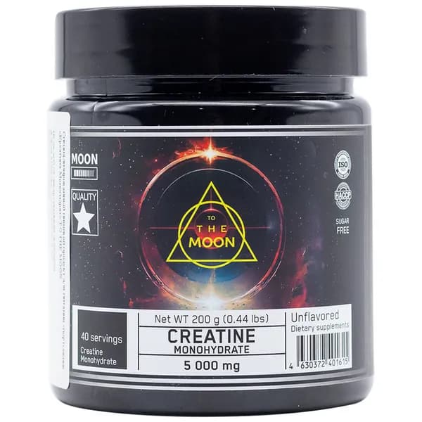 Креатин моногидрат порошок 200 гр, 40 порций, Вкус: без вкуса, creatine monohydrate, для набора мышечной массы