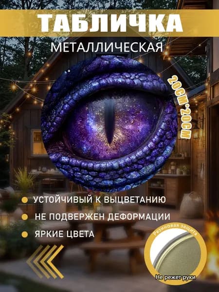 Металлическая картина с глазом дракона