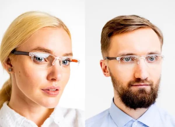Готовые очки для зрения с диоптриями корригирующие для чтения женские/мужские +2.5 коричнево-прозрачные, 304, пластиковые
