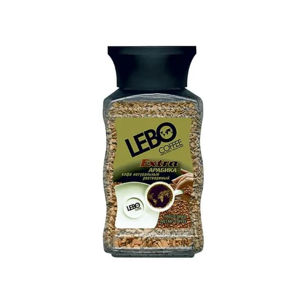 Кофе LEBO Extra растворимый, стеклянная банка, 100 гр
