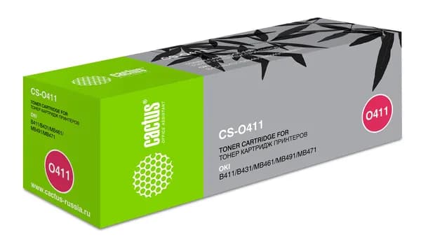 Картридж Cactus CS-O411 черный, для OKI B411/B431, ресурс до 3000 страниц