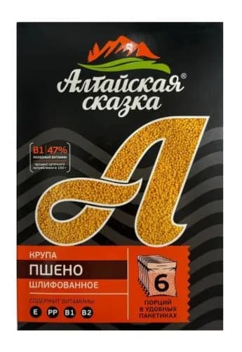 Алтайская сказка Пшено шлифованое, в уп 6пак по 67 г, 1уп