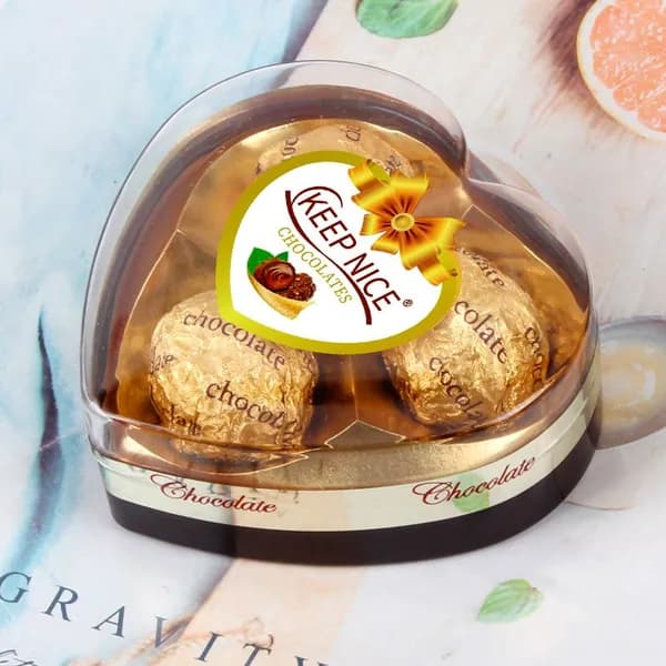 3 золотых шоколадных коробки в форме сердца с начинкой, подарок на День святого Валентина, закуски для отдыха