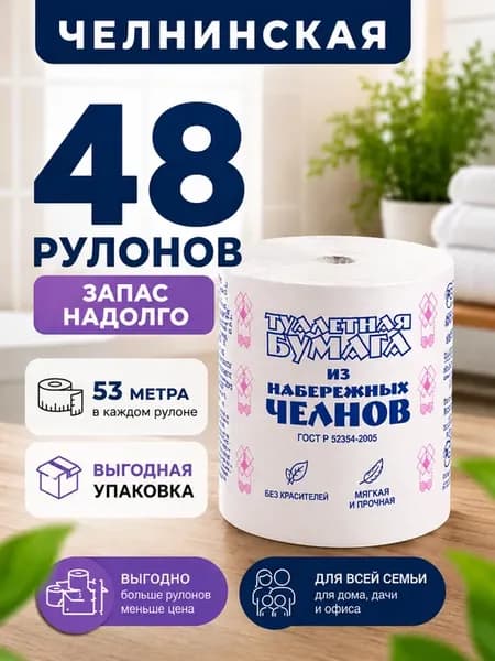 Туалетная бумага Набережные Челны 48 штук коробка