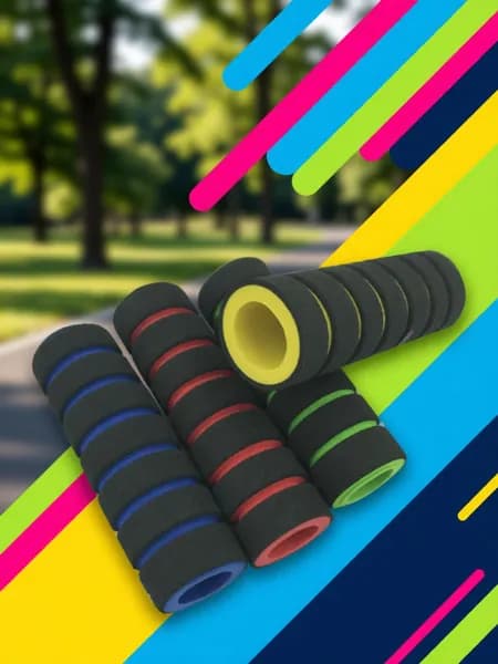 Комплект из 2 поролоновых грипс для руля велосипеда, противоскользящие, удобные для городских и горных моделей