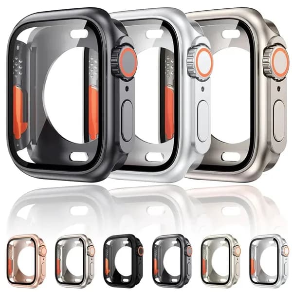 Защитный чехол для Apple Watch Cover 46мм 42мм 45мм 44мм 41мм 40мм, Жесткий защитный бампер для ПК для iwatch 10 9 8 7 6 5 4 SE