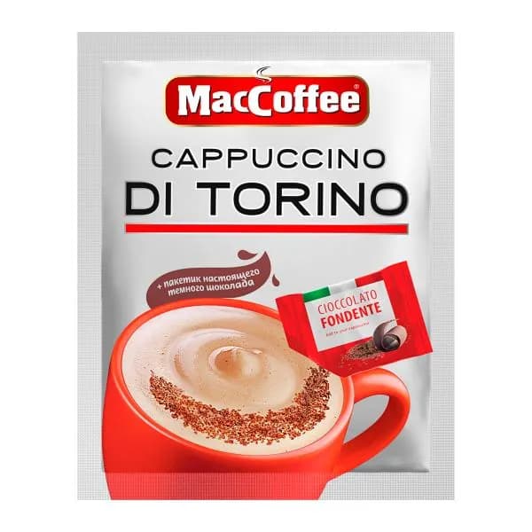 Кофейный напиток 3в1 Cappuccino Di Torino Темный шоколад Maccoffee 25.5г