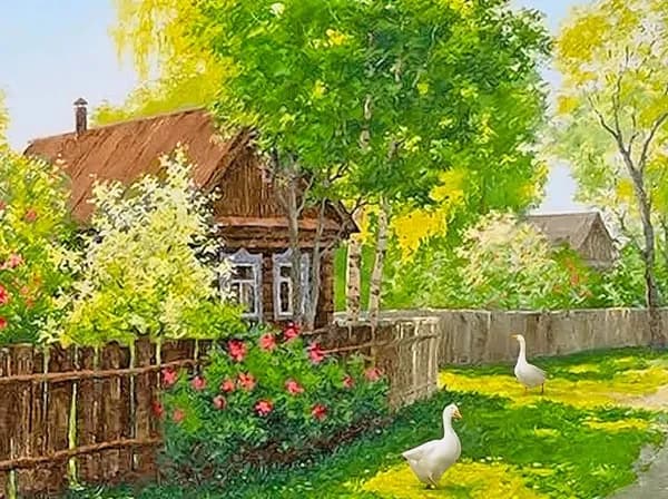 Алмазная Мозаика "Пейзаж" 40х30 Алмазная Вышивка / Картина Стразами, Полная Выкладка