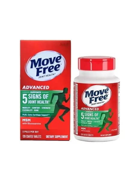 Schiff Move Free Advanced с MSM, глюкозамином для суставов, 120 таблеток