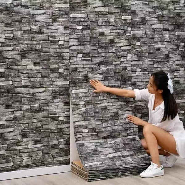 Самоклеящаяся 3D-панель для стен, водонепроницаемая, антибактериальная, для декора стен в спальне и гостиной, домашний ремонт 70*500см/100см,