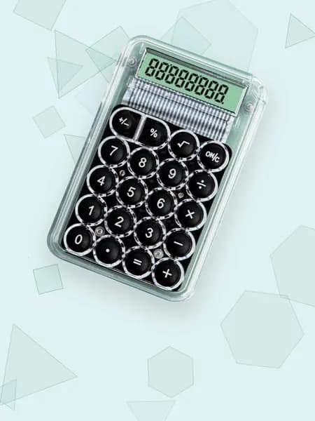 Портативный механический калькулятор с 8-разрядным дисплеем, Черный