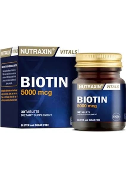 Nutraxin Биотин 5000 Mcg 30 Таблеток