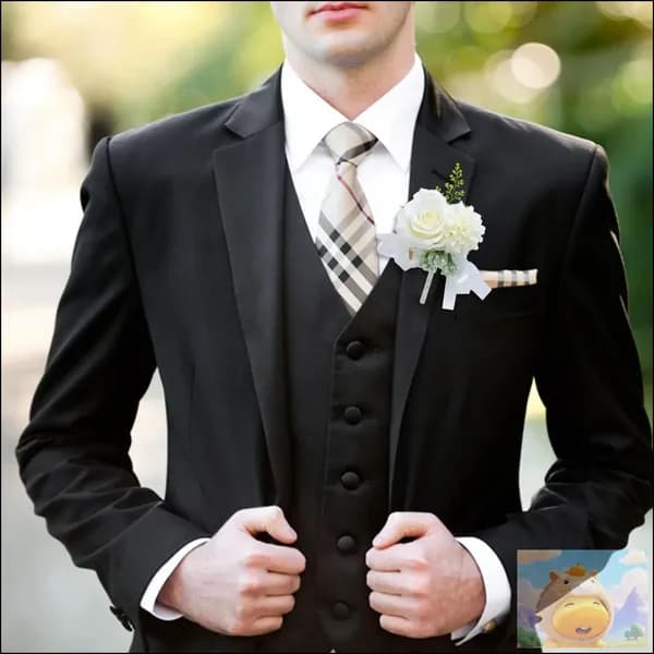 бутоньерка, Свадьба жениха и невесты, Boutonniere, Белый, 1 шт.