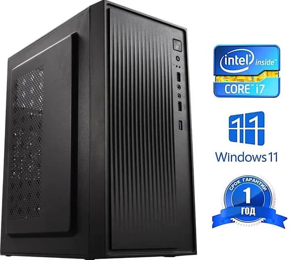 SMART DIGITAL Системный блок (Intel Core i5-2500, RAM 16 ГБ, SSD 512 ГБ, Intel HD Graphics, Windows 11 Pro), черный