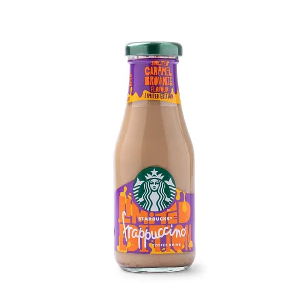 Напиток молочно-кофейный Frappuccino со вкусом солёной карамели и брауни, Starbucks, 250 мл, Дания