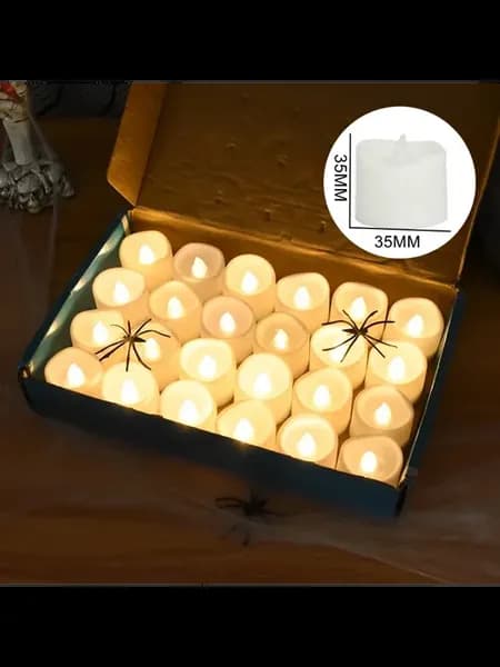 24 LED Электронные Свечи, Белый Свет, 35мм
