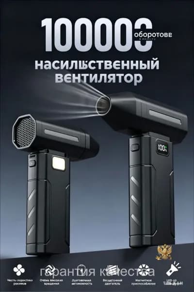 Фен для розжига углей с аккумулятором / воздуходувка для костра с встроенным фонариком / вентилятор для гриля и барбекю