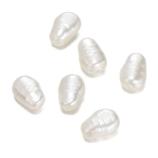 Бусины жемчуг барочный искусственный 10.5x15mm,10шт для рукоделия и создания украшений.