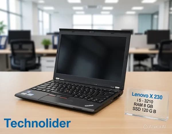 Lenovo Ноутбук 12.5", Intel Core i5-3210M, RAM 8 ГБ, SSD 120 ГБ, Intel HD Graphics 4000, Windows Pro, черный, темно-серый, Русская раскладка