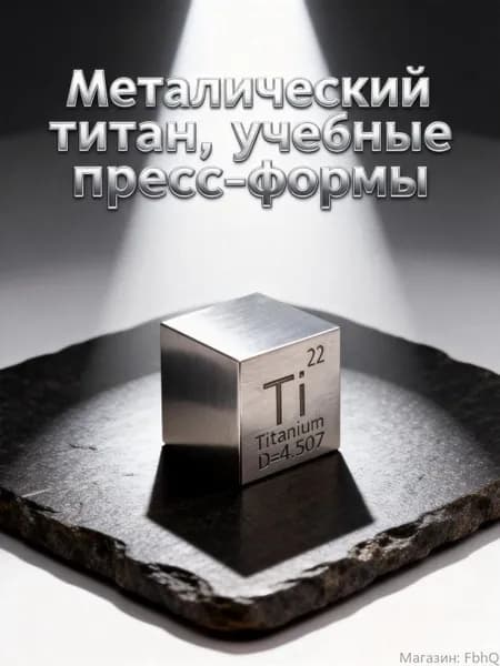 99,5% Чистый титан, чистая кубическая титановая периодическая таблица металлических элементов, 1 шт.