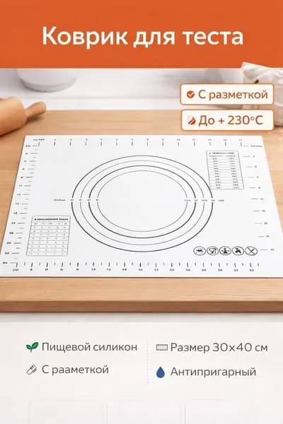 Коврик для приготовления, 1 шт