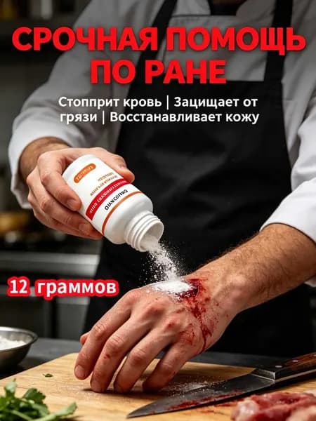 Антисептический присыпка для ран 12 грамм