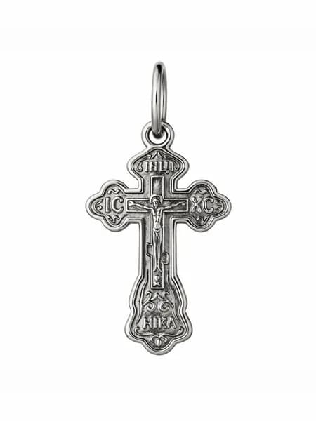Крестик серебряный 925 пробы, детский, овященный