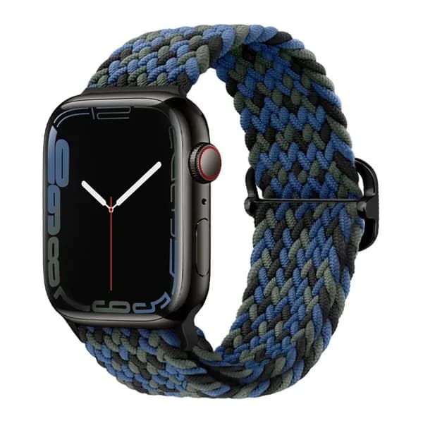 Нейлоновый ремешок для Apple Watch 42-44-45-46-49 mm series 1-10, SE, SE 2, ULTRA, ULTRA 2 (Черный, Синий, Оливковый)