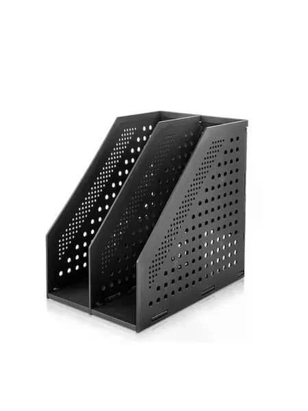 Лоток вертикальный Deli 78999Dark grey складной 2 отделения