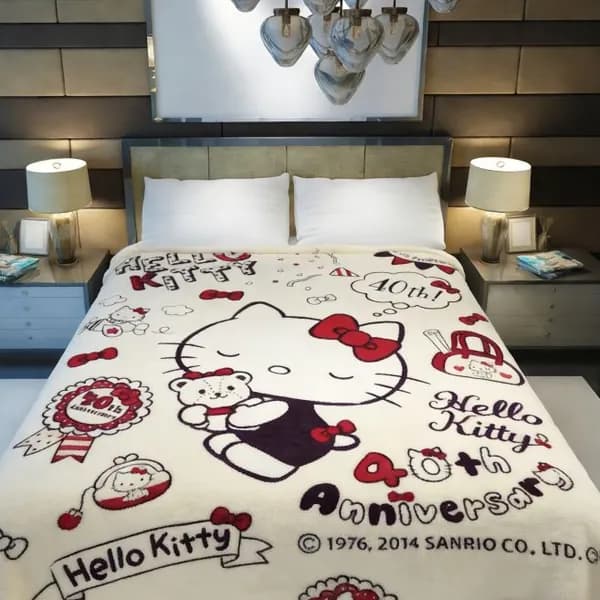 Плед плюшевый HelloKitty , Фланель, 75 см х 100 см