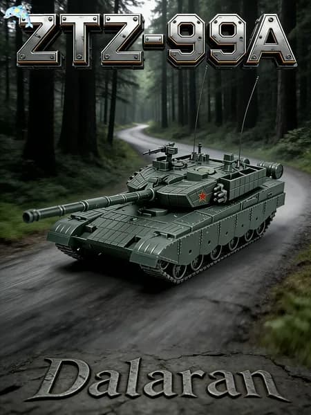 ОБТ Тип 99А (ZTZ-99А) сборная модель танка 1/72 без клея, Dalaran (КНР современная , аналог ОБТ Т-90М "Прорыв-3")