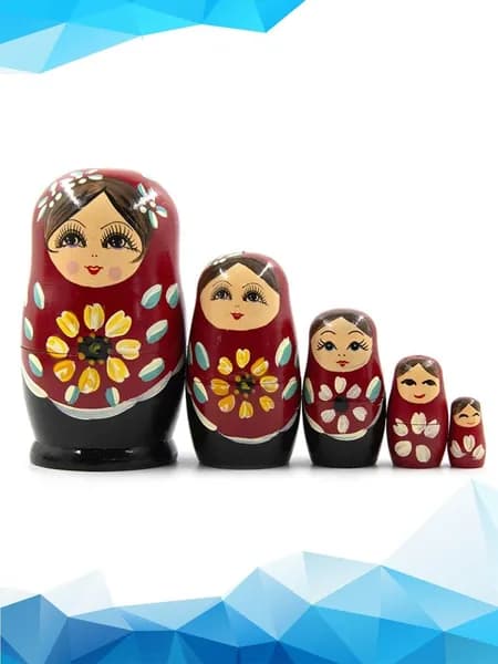 Русские матрёшки с подсолнухами