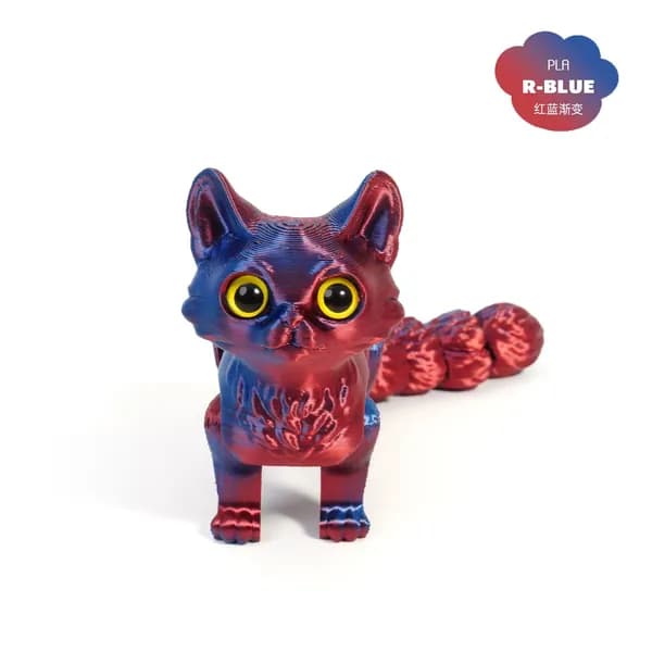 Яркий 3D-печатный кот, набор 3D-печатных игрушек с подвижными суставами для спокойного расслабления, антистрессовый 3D- декор в виде животного взрослых и детей.