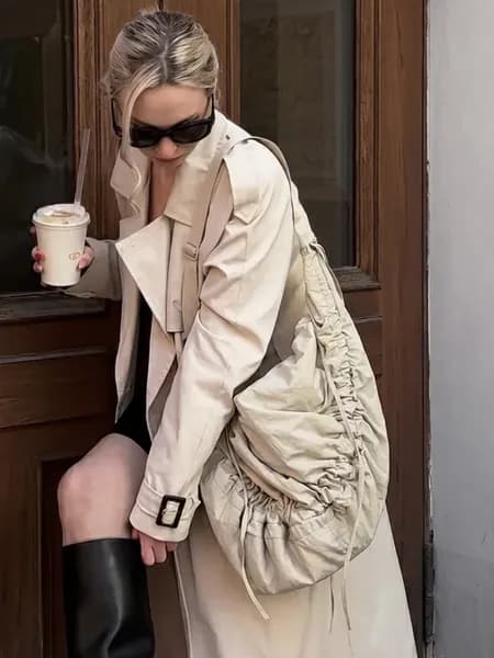 Сумка шоппер хобо через плечо
