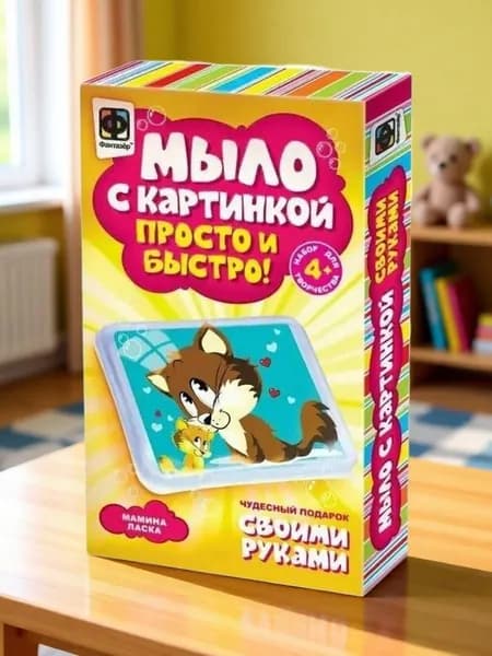 Набор Фантазер для изготовления мыла своими руками с картинкой 4+ набор для творчества