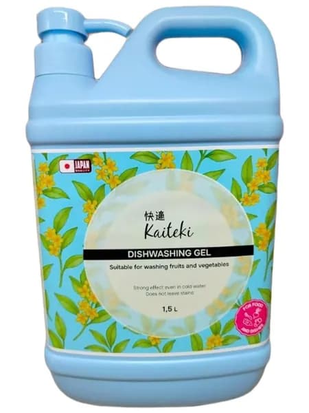 Kaiteki Dishwashing Gel Osmanthus Bliss Средство для мытья посуды, овощей и фруктов Эко Османтус, 1,5 л