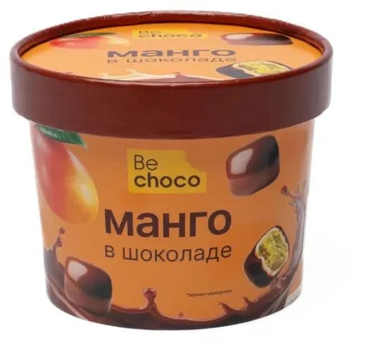 Манго в белом и молочном шоколаде BeChoco замороженное, 130 г