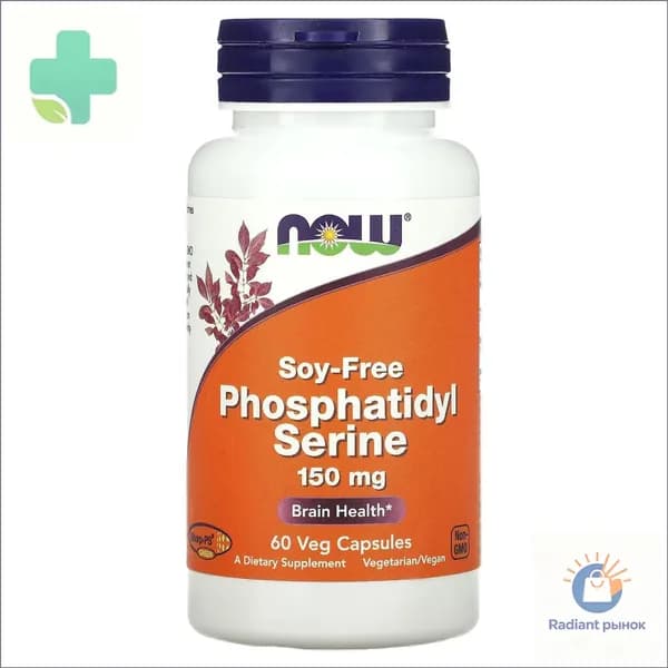 Foods, Soy-Free Phosphatidyl Serine, Без сои, 150 мг, 60 вегетарианских капсул
