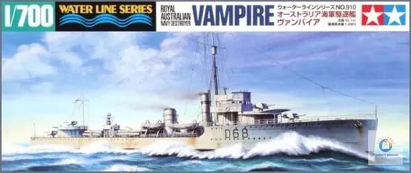 Tamiya 31910 1/700 Эскадренные миноносцы Королевского флота Австралии HMAS Vampire(D68) сборная модель корабля