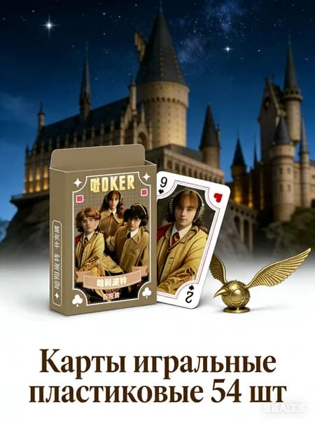 Карты игральные пластиковые 54 шт