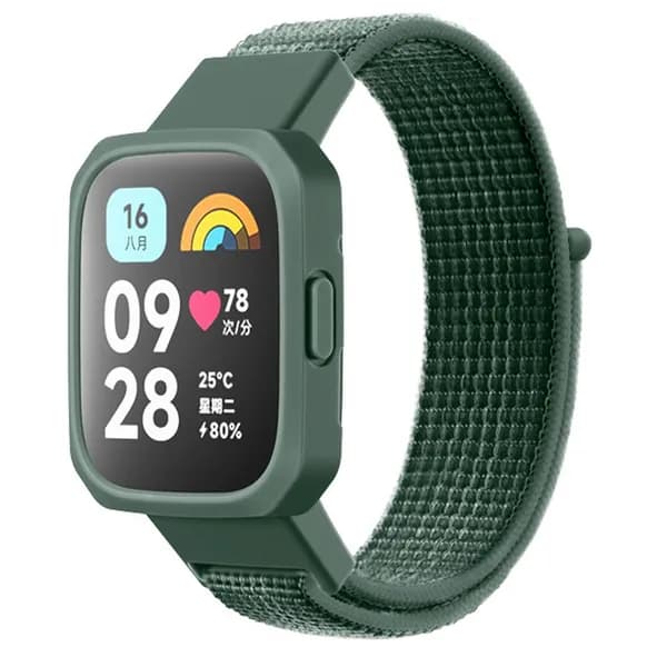 Nylon ремешок + дело для Xiaomi Redmi Watch; Браслет для Сяоми Редми Вотч 1 Лайт Ремень