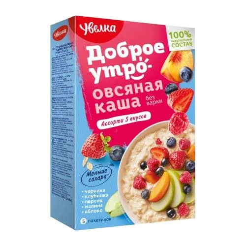 Каша Увелка Овсяная Ассорти 5пак*40г